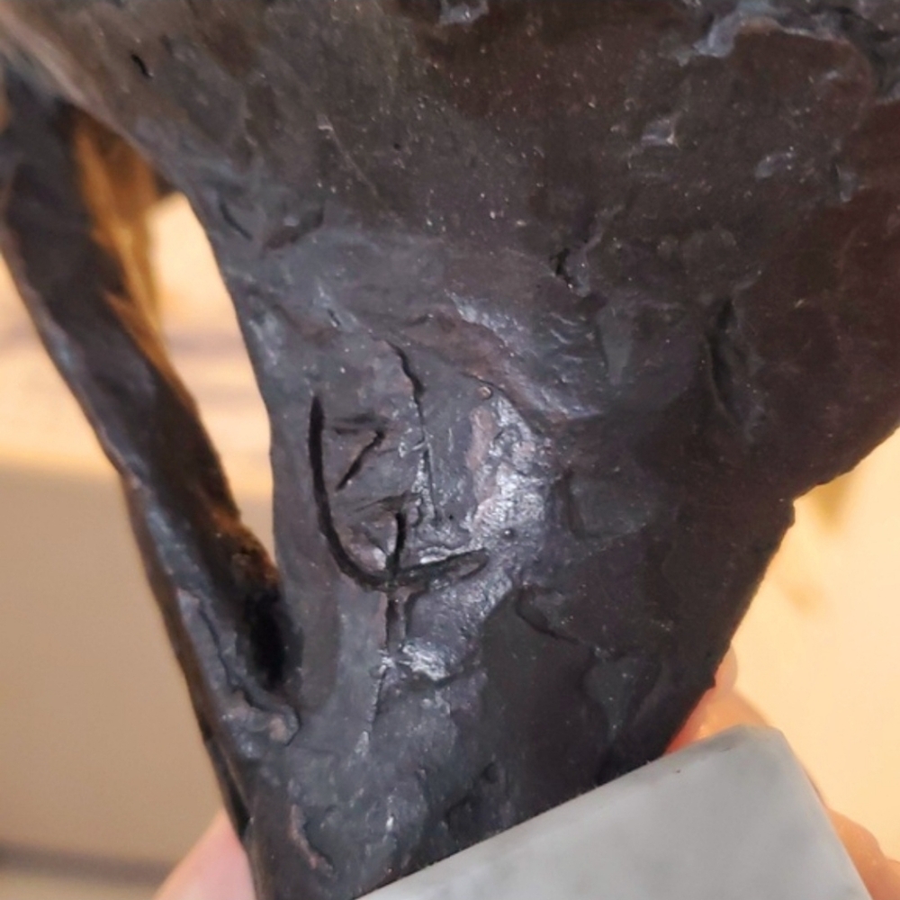 RARE Exquisite Bernadette Leijdekkers Bronze&Marble Sculpture Title "Dance" - Picture 11 of 13